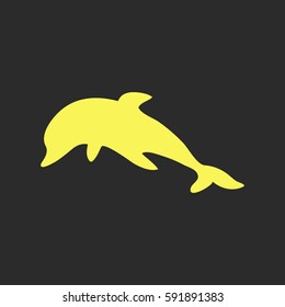 Dolphin vector  icon.