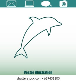 dolphin vector icon