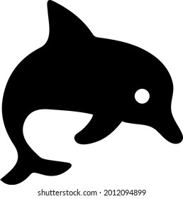 Dolphin vector icon eps 10. Simple isolated illustration.