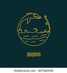 Dolphin vector icon. Illustration logo design