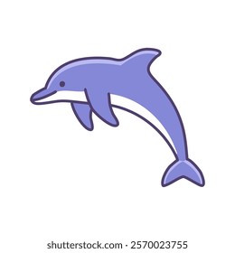 Dolphin vector icon isolated on white background for your web and mobile app design