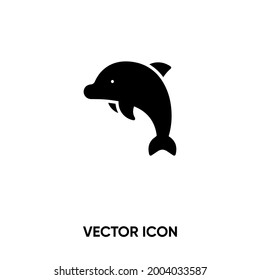 Dolphin vector icon. Modern, simple flat vector illustration for website or mobile app.Dolphin symbol, logo illustration. Pixel perfect vector graphics