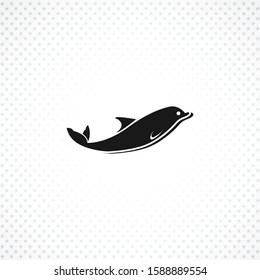Dolphin vector icon on white background. Dolphin vector icon on white background. Dolphin vector icon on white background. 