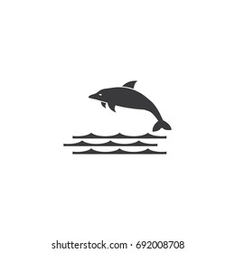 Dolphin vector icon simple