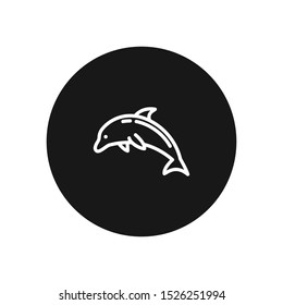 Dolphin vector icon, simple sign for web site and mobile app.