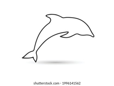 Dolphin vector icon, simple sign for website and mobile app.