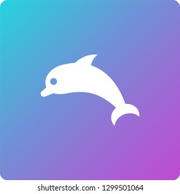 dolphin vector icon. dolphin single web icon on trendy gradient