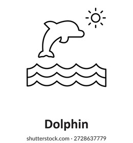  Ícone do Dolphin Vetor que pode modificar ou editar facilmente

