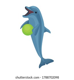 Dolphin vector icon.Cartoon vector icon isolated on white background dolphin.