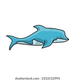 Dolphin vector icon.Color vector icon isolated on white backgroun dolphin.