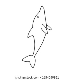 Delphin Vektorillustration Symbol.Umrisssymbol Vektorillustration einzeln auf weißem Hintergrund Delphin .