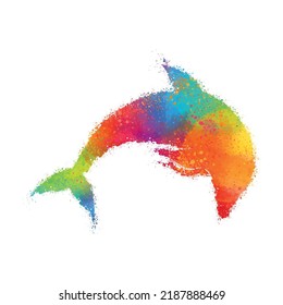 Dolphin vector illustration digital art wall art