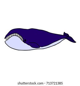 Dolphin vector illustration. Doodle style. Design icon, print, logo, poster, symbol, decor, textile, paper, card. 