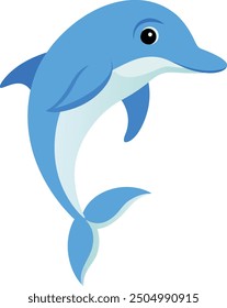 Dolphin vector illustration icon. It is an editable file.