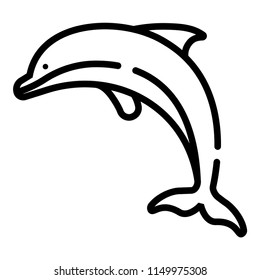 Dolphin vector illustration in line stroke design