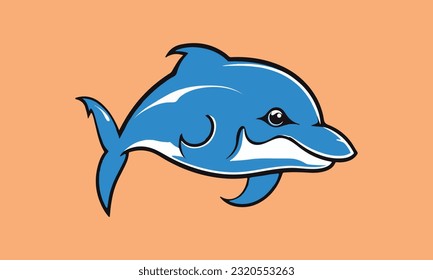 Dolphin Vector Illustration Logo Design
