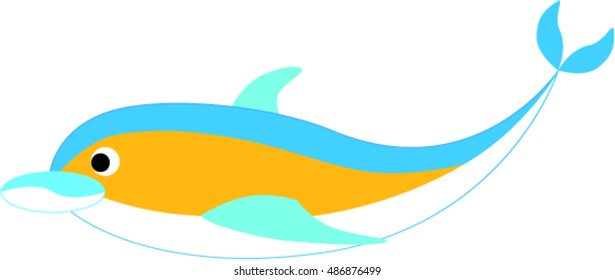 dolphin vector image