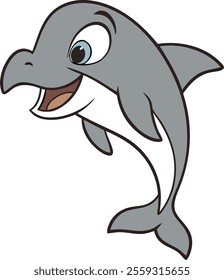 A Dolphin Vector Logo Design