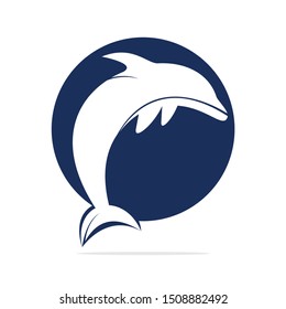 Dolphin vector logo design. Creative dolphin icon vector design template.	