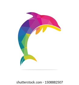 Dolphin vector logo design. Creative dolphin icon vector design template.	