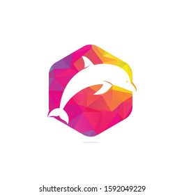 Dolphin vector logo design. Creative dolphin icon vector design template.