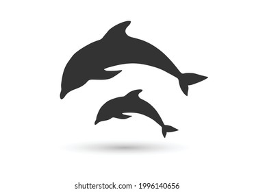 Dolphin vector logo design. Creative dolphin icon vector design template.