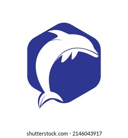 Dolphin vector logo design. Creative dolphin icon vector design template.	