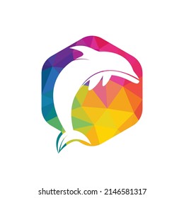 Dolphin vector logo design. Creative dolphin icon vector design template.	