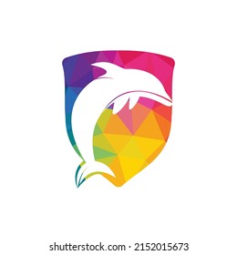 Dolphin vector logo design. Creative dolphin icon vector design template.	