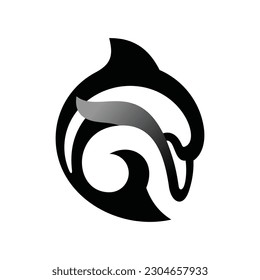 Dolphin Vector Logo Design Template