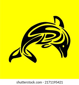 dolphin vector for logo or illustration