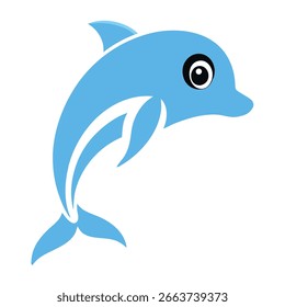dolphin vector on white background