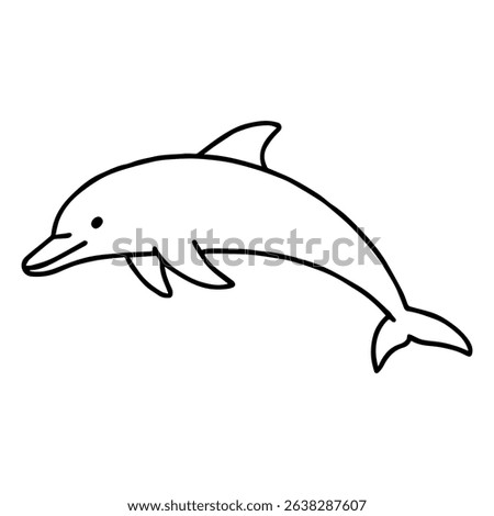dolphin vector realistic line icon on white background
Vector line icon animal, wildlife