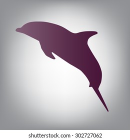 Dolphin. Vector silhouette
