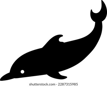 dolphin vector silhouette black one