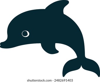 dolphin vector silhouette illustration design 