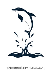dolphin in the waves