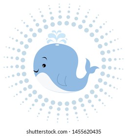 Dolphin Whale Sea Background Circle Wrath