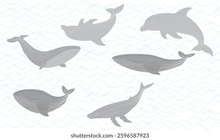Dolphin while fishing line design 