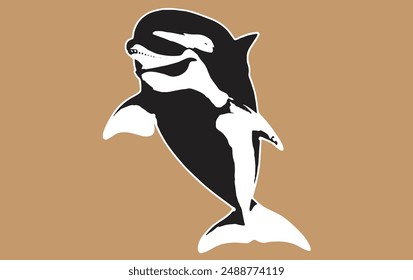 Dolphin white background vector file