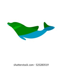 Dolphin Wild Logo Design Template