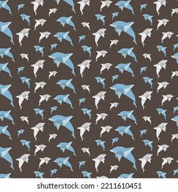 Dolphine design pattern can be used for pattern, clothes, wallapapper design needs