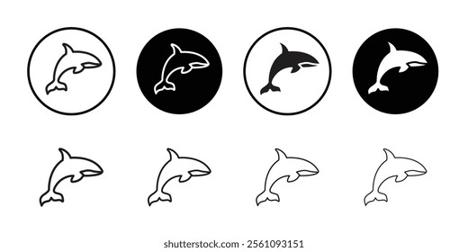 Dolphine icon Flat line symbol