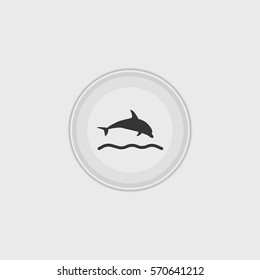 Dolphine icon illustration isolated vector sign symbol