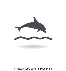 Dolphine  icon illustration isolated vector sign symbol