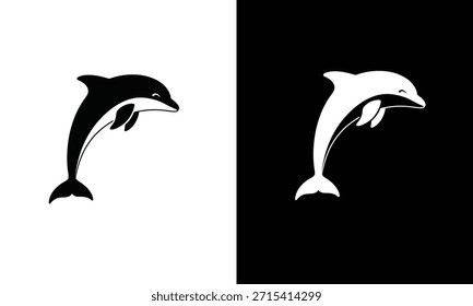 Símbolo y signo del Vector del icono del delfín
