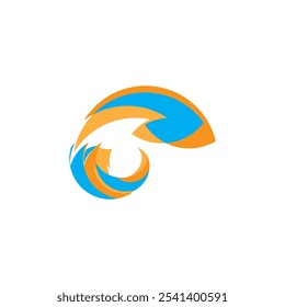 Dolphin-like fish vector on white background