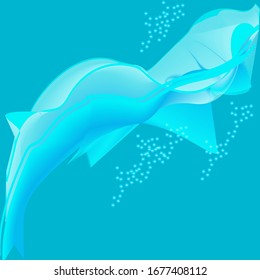 delfines abstractos vectores de luz azul