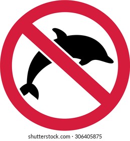 Dolphins forbidden sign