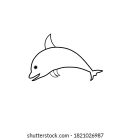 Dolphins icon vector illustration logo template